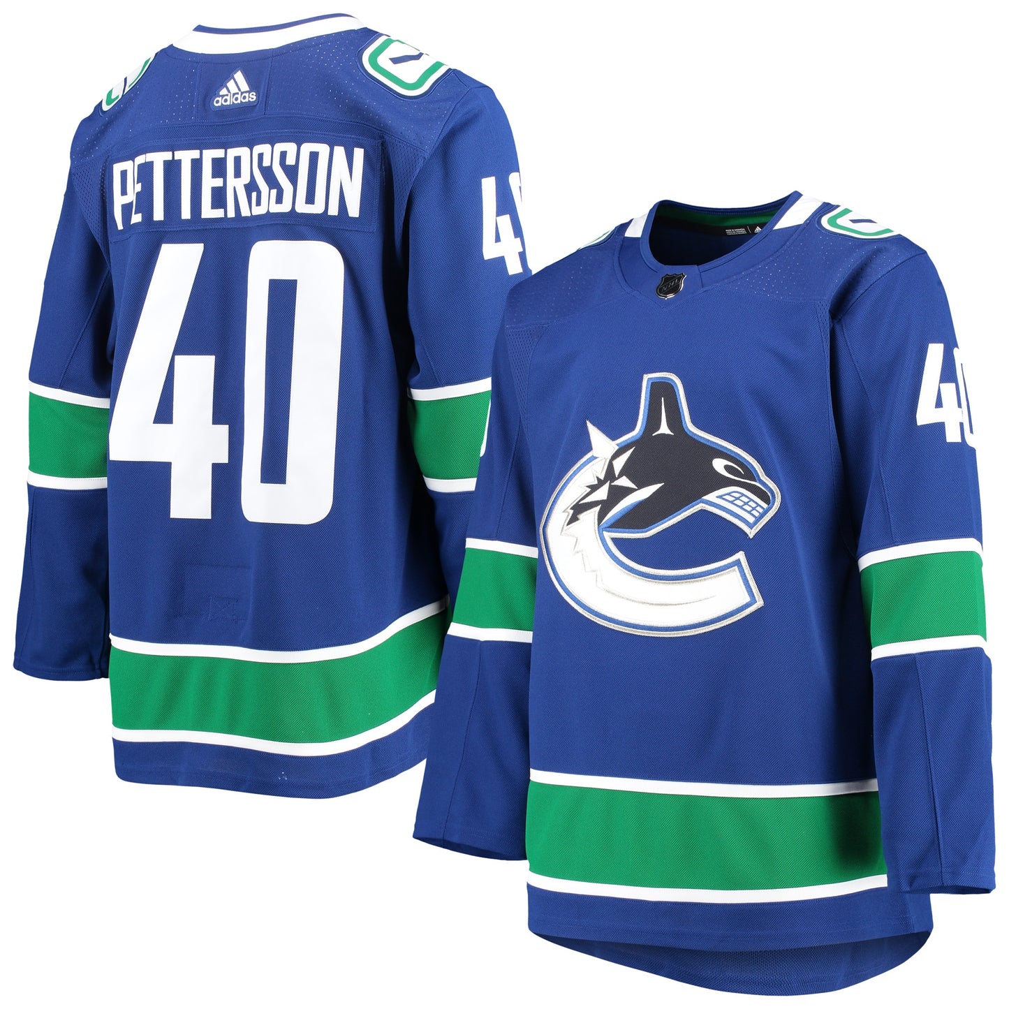 Elias Pettersson Vancouver Canucks adidas 2020/21 Authentic Home Player Jersey - Blue