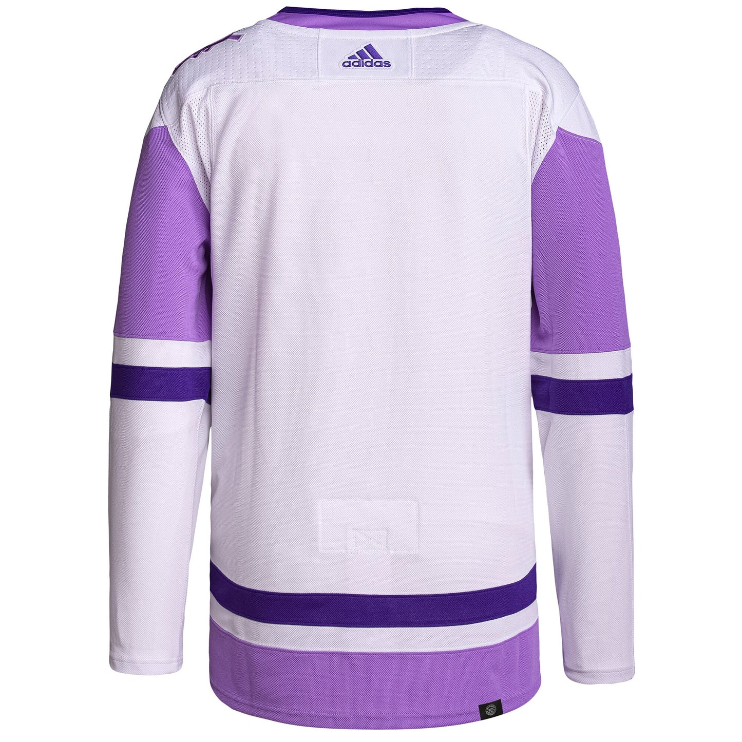 Vancouver Canucks adidas Hockey Fights Cancer Primegreen Authentic Blank Practice Jersey - White/Purple